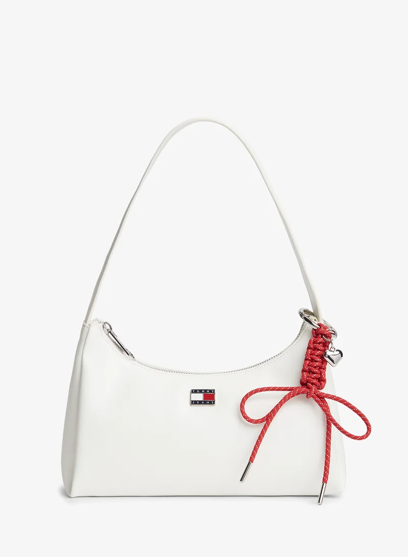 TOMMY JEANS Logo Charm Shoulder Bag